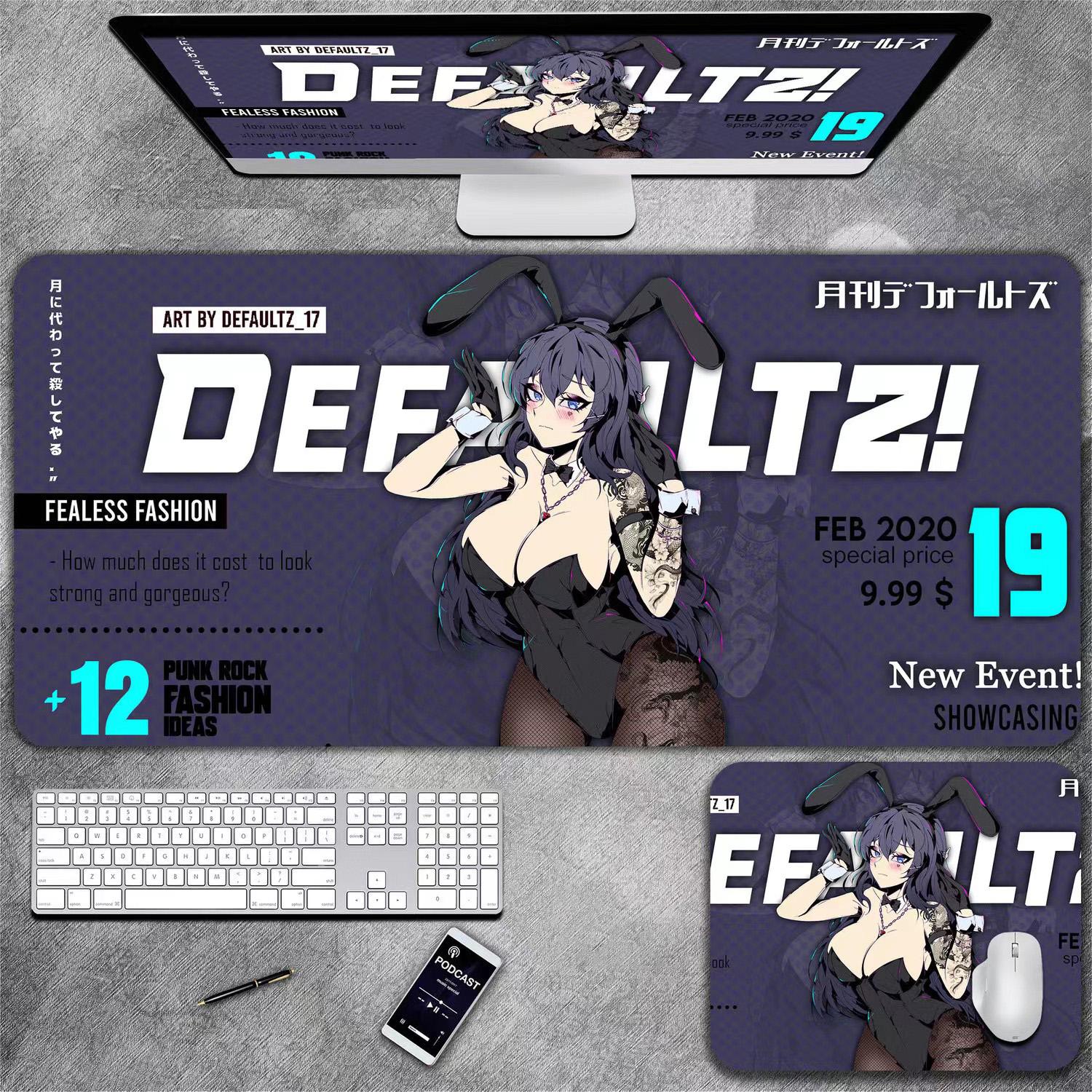 

Коврик для клавиатуры и мыши в стиле аниме для девочек, подходящий для киберспорта, офиса и настольного использования.