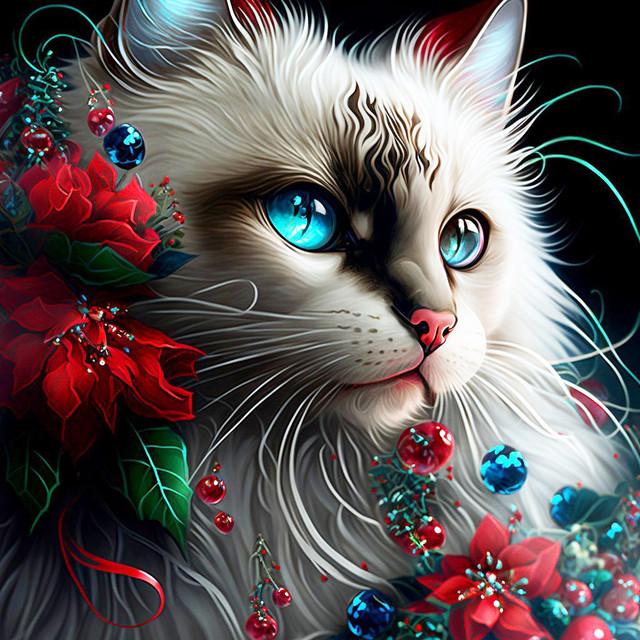 Neue Diamant Malerei Tier Voller Bohrer Stickerei Katze Bild Von Strass Mosaik Blumen Handarbeiten Wohnkultur