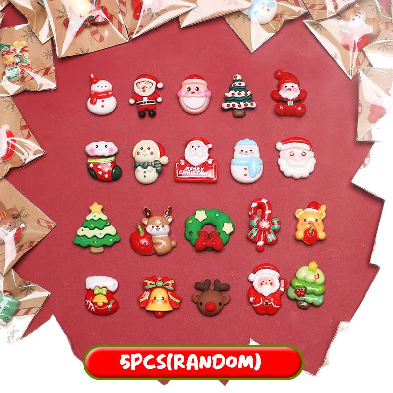 

5/15Pcs Assorted Resin Christmas Fridge Magnets: Santa Claus, Snowman, and Christmas Tree Designs for Gifting