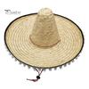 Zonnehoed Mexicaanse Sombrero met Kleurrijke Pompons, Hawaiiaanse Stijl Geweven Strohoed, Brede Rand Lichtgewicht Alle Seizoenen Feestkostuum voor de Zomer