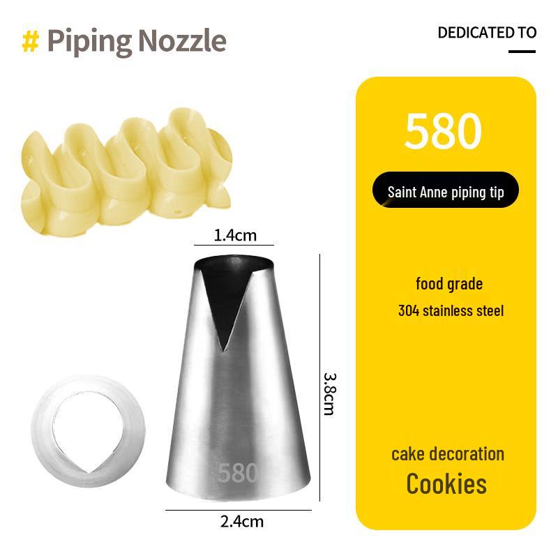 Korean Style Baking Tool Set: 304 Piping Tips for Medium Cakes, Puffs, Cookies & Biscuits