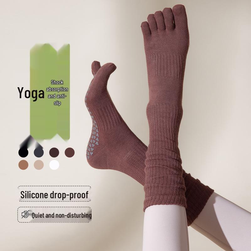 Vijfvingerige Antislip Dames Yoga Sokken voor Pilates & Fitness (Lente/Herfst)