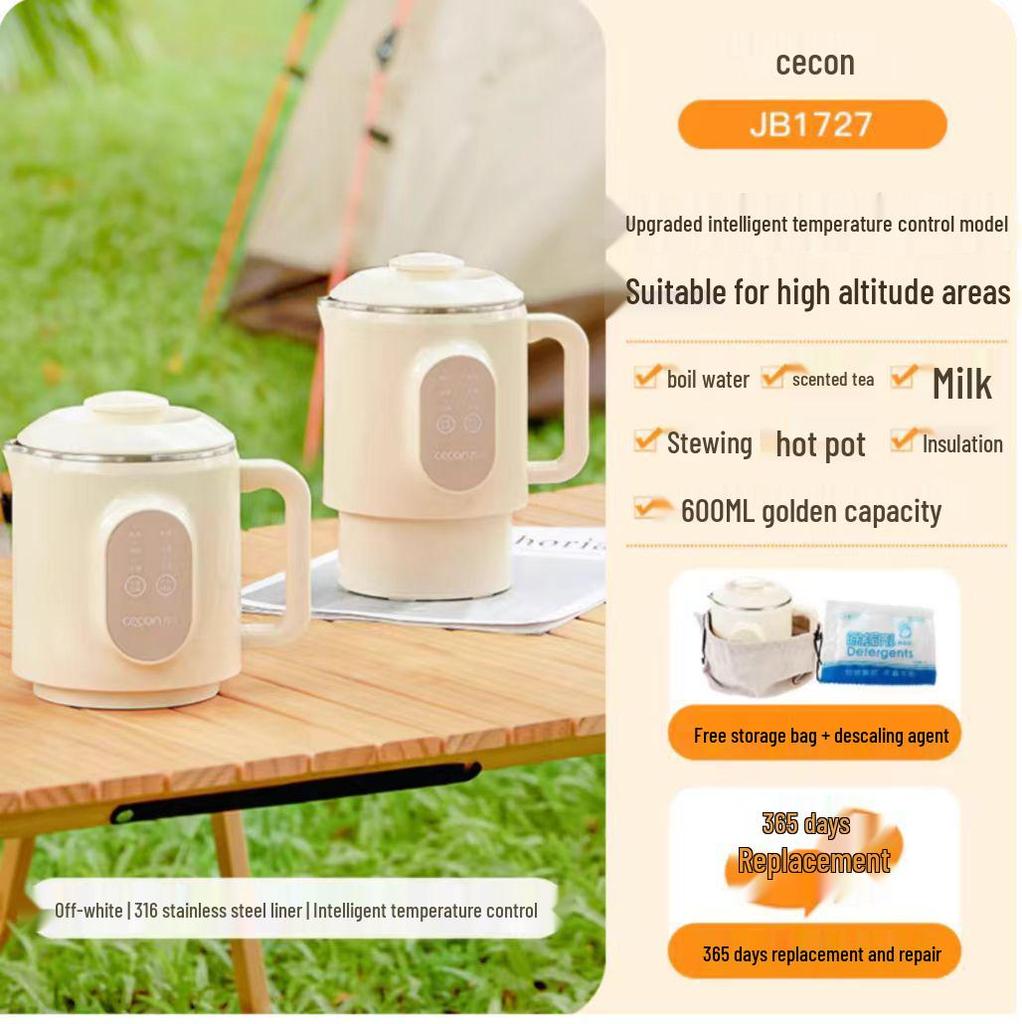 Xike Compact Folding Electric Kettle, Mini 304/316 Stainless Steel, Keep Warm Feature, Portable Design