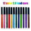 12 Farben 2,0 mm HB Ersatzminen für Druckbleistifte Schule Büro Kunst Malerei Schreiben Schreibwaren Glattes Schreiben
