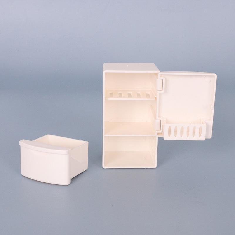 Dollhouse Miniature Refrigerator Simulation Playset For Kids - Themed Miniature Food Play & Pretend Toys Dollhouse Decoration