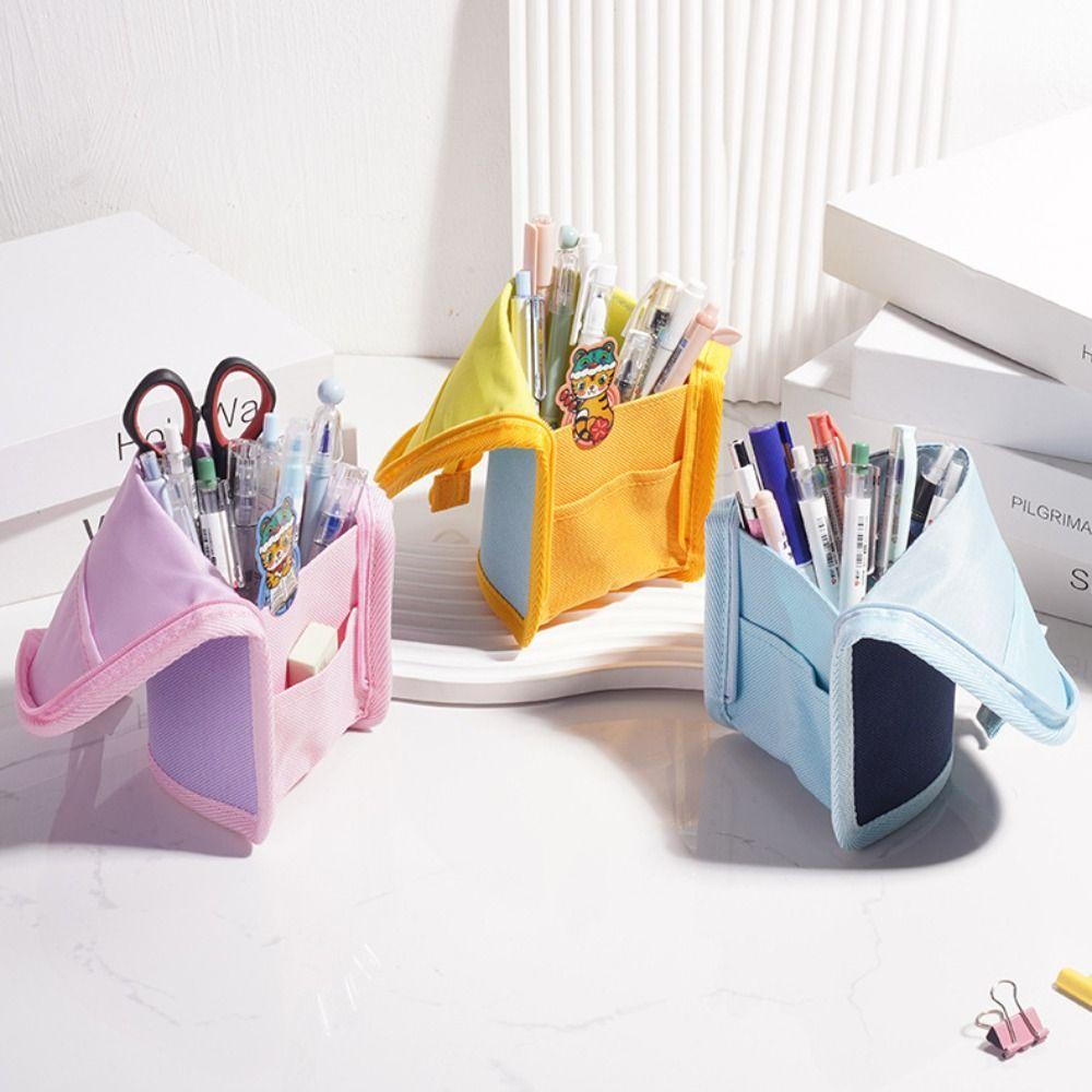 Folding Stationery Bag Creative Storage Bag Pen Organizer Pencil Case  Office