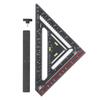 Advanced Carpenter Square, Folding Square Rafter Square with Level, Jig Block, Combination Square Triangle Ruler Woodworking Layout Tool for