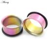 Alisouy 1PC 6-25mm G23 Titanium Kleurverloop Uitlopende Oor Gauges Tunnels Plugs Stretchers Expander Flesh Piercing Lichaams Sieraden