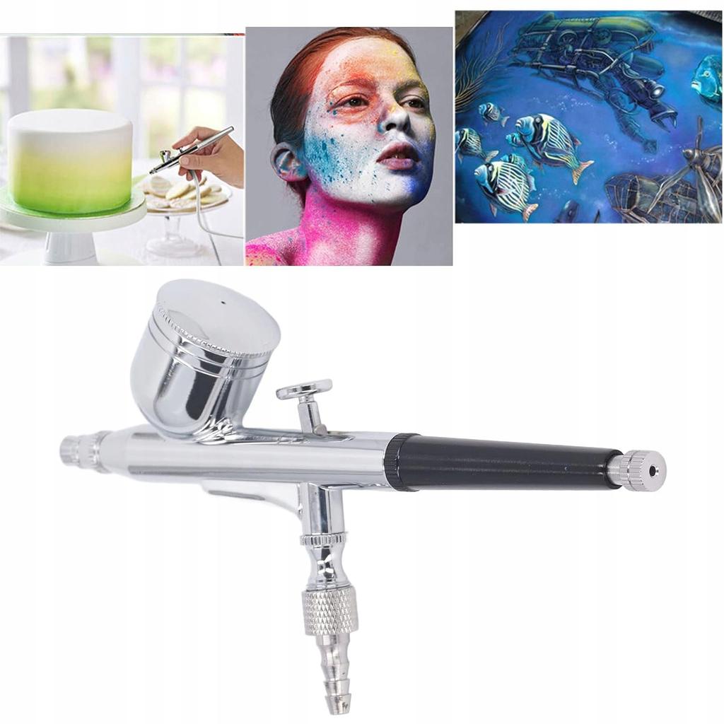 Rosfix Aerograf Malarski w Etui – Dysza 0,5mm | Metalowy Zbiornik 7ml | Podwójna Regulacja Natrysku