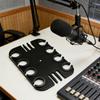 8 Slot Microphones Stand Holder Tray For Studio Recording Stage Performances Of Carbon Steel