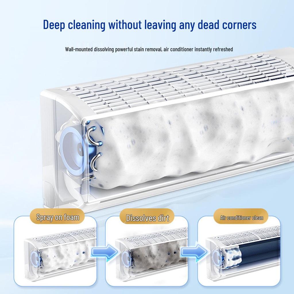 No-Disassembly Air Conditioner Foam Cleaner for Indoor/Outdoor Units