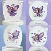 Cartoon Butterfly Flower Fairy Combination Bathroom Toilet Toilet Stickers for Home Beautification and Decoration