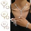 Rhinestone Tassel Women's Jewelry Set Zircon Bracelet Rhinestone Jewelry Set Outfit Accessory