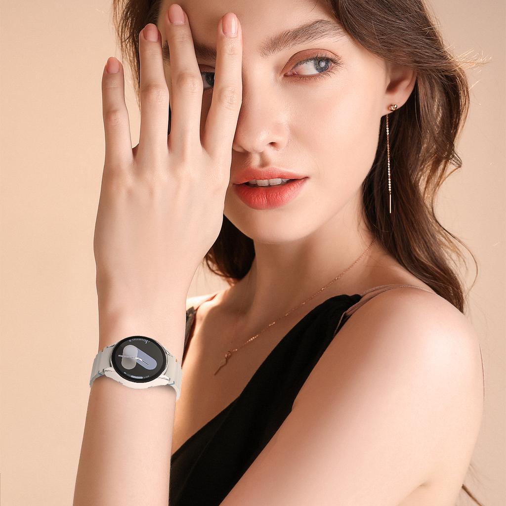 Soft Silicone Strap+PC Case for Samsung Galaxy Watch 7 6 5 4 40 44mm PC Screen Protector Cover Sport Band for Samsung  Watch 7