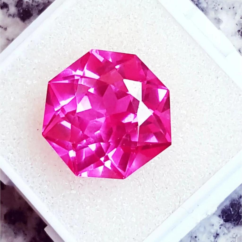 Awesome Pink Sapphire Natural 11-13 Ct Octagon Cut Fabulous Certified Gemstone