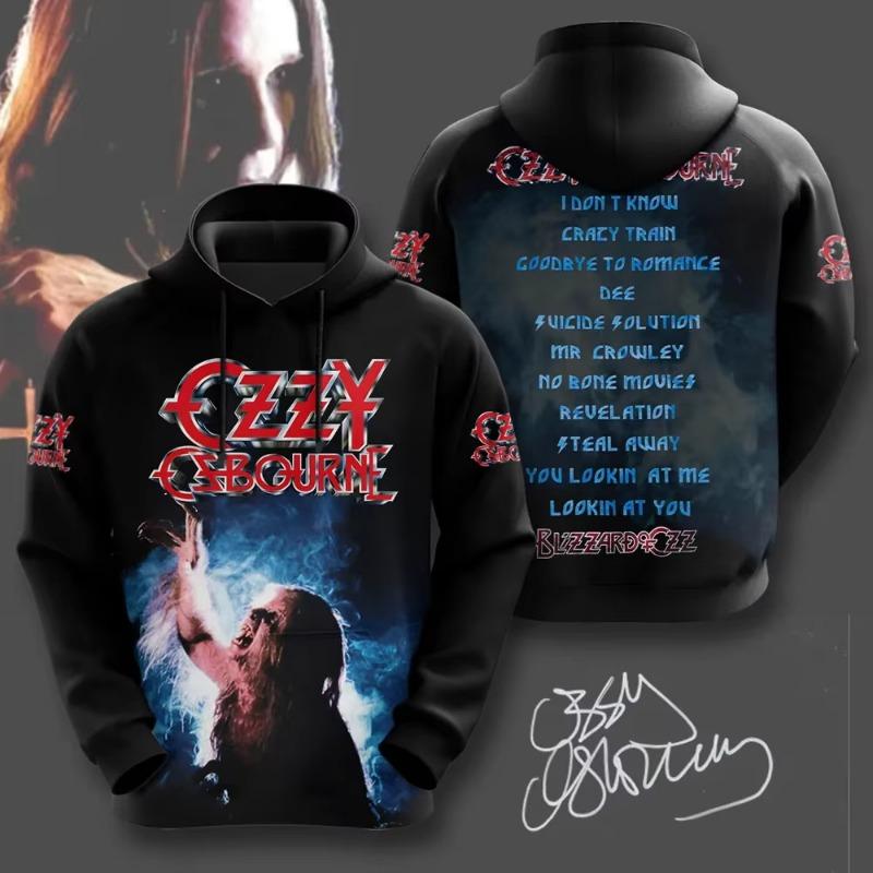 Men's Hoodie New Rock Ozzy Osbourne Band 3d Print Hoodies Men Women Fashion Street Hoodie Sweatshirt Women Coat Hip Hop Sudadera