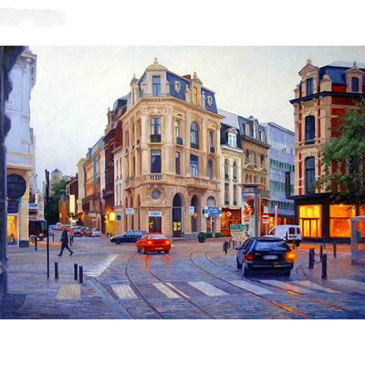 5D-Diamantgemälde zum Selbermachen, Londoner Straßenlandschaft, Stickerei, Mosaik, Kreuzstich, Strass-Dekor
