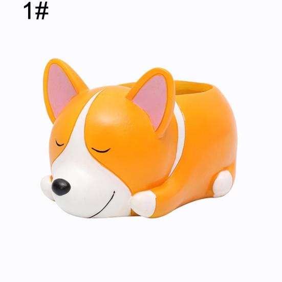 Cartoon Hunde Desktop Sukkulenten Pflanzen Blumentopf Home Garten Landschaft Dekor