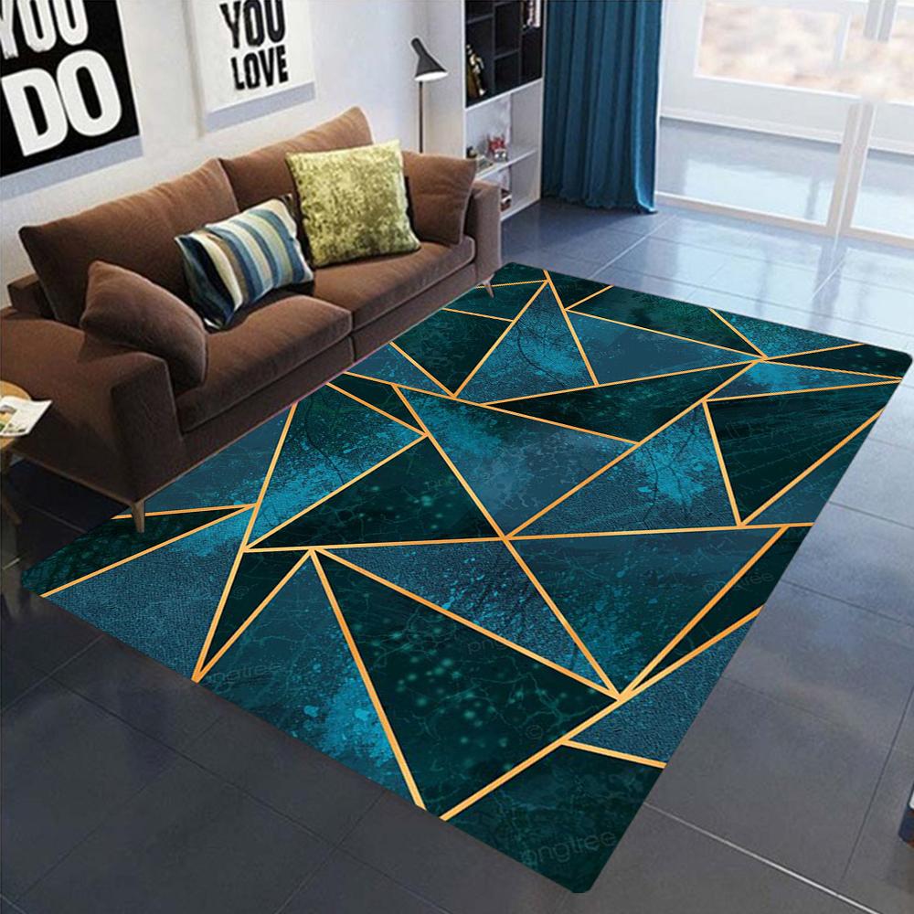 

Modern Geometric Lines Graphic Carpets Anime Fans Bedrooms Living Rooms Non Slip Floor Mats Fashionable Home Decoration Gifts 50X80CM