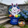 1.2-meter Inflatable Easter Egg, Flower Basket, And Bunny Model; Outdoor Holiday Decoration With LED Lights; Patio Ornament.