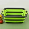 With Colander Collapsible Sink Portable Collapsible Cutting Board Foldable Basin  Kitchen Storage
