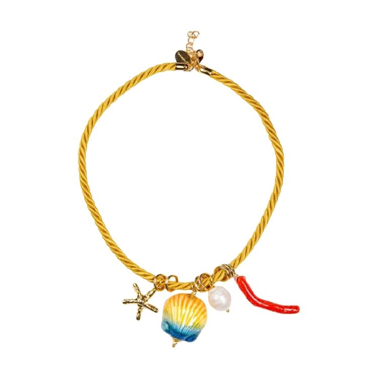 

Versatile Oceanics Resin Pendant Necklace Adjustable Chain Designs Ideal for Swimwears and Holiday Accessories