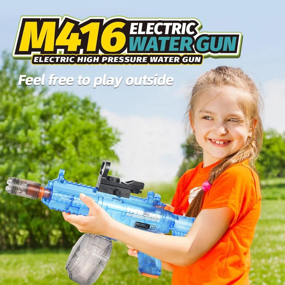 Large Capacity Full Auto Electric Water Gun High Pressure Shooting Toy for Beach and Pool Water Battles Perfect Gift for Kids
