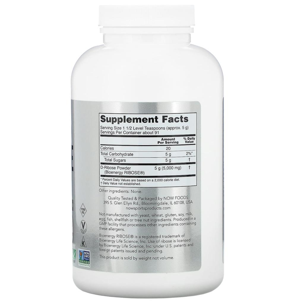 Sports, D-Ribose Powder, 454G(1Lb)