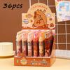 36 Pcs with Box New Crystal Capybara 10 Colors Ballpoint Pen Cute Handbook Pen Cartoon Gift Student Stationery Back to school season