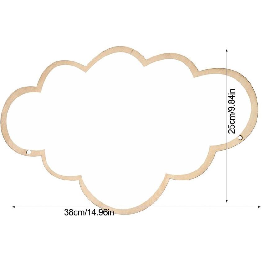 Children Mirror Cloud Wooden Mirror Cartoon Shatterproof Mirror Wall Sticker Kid Children's Bedroom Home Decorate Bedroom Nursery Decoration, 14.96 x