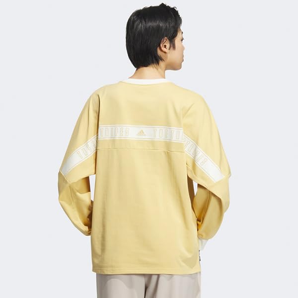 Adidas KTX53 Auto Long Sleeve Wording Loose Fit Single Jersey Size Women's (JG5714) T-Shirt, J/XL
