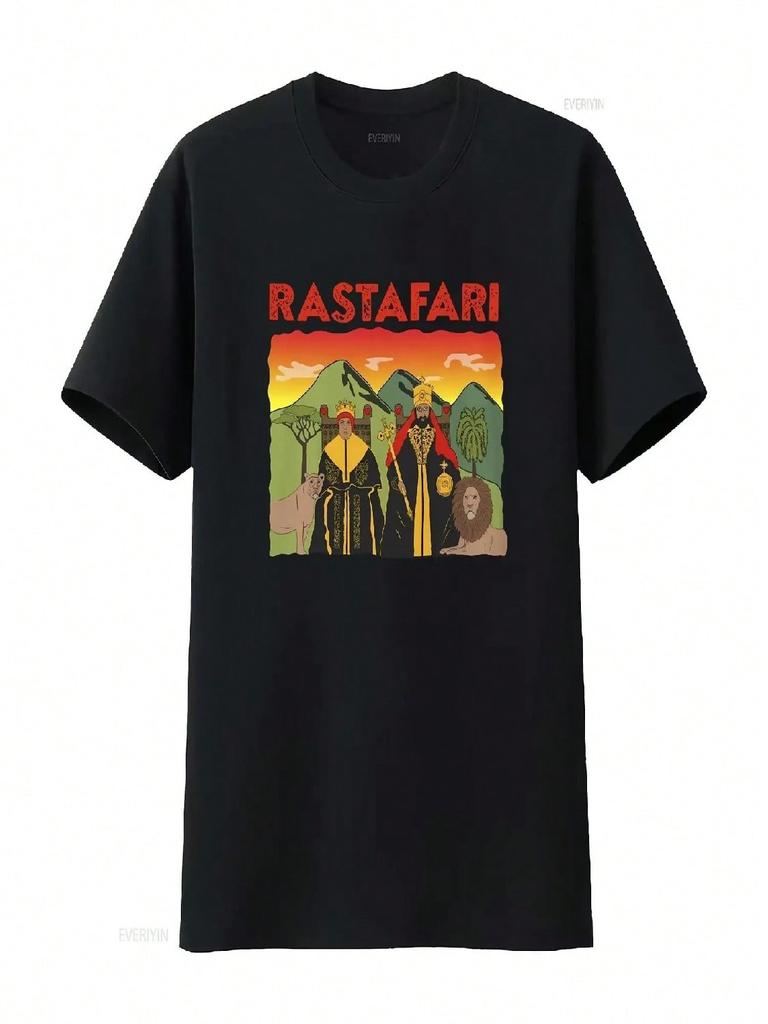 Rastafari T Shirt Rasta His Imperial Majesty Emperor Haile Selassie I Empress En Coronation King Of Kings Lion Judah