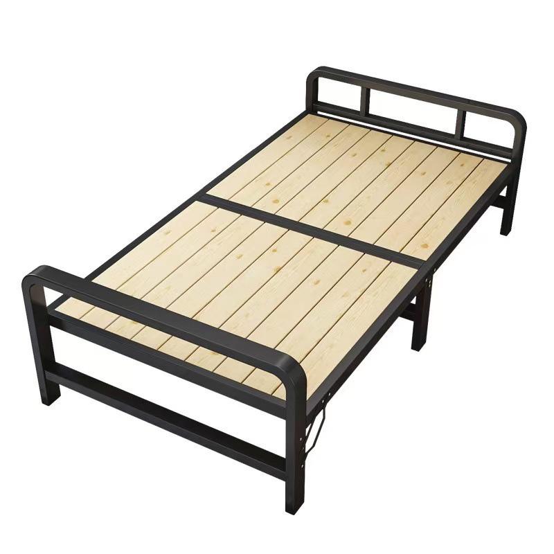Lit Pliant Compact Fer & Bois – Idéal pour les Dortoirs, Bureaux & la Maison
