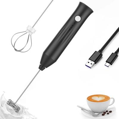 MINI Montalatte Ricaricabile USB 3 Velocità Schiumatore Montaschiuma Frullino per Caffè Mixer Elettrico ad Immersione Montauova