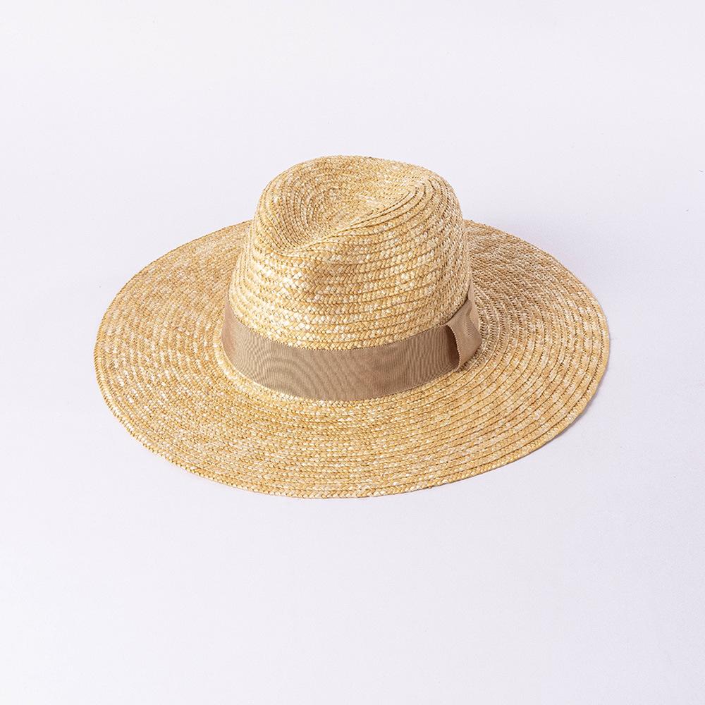 Spring and summer new fashion casual multi-color webbing big eaves straw grass jazz hat outdoor beach shade Internet celebrity straw hat
