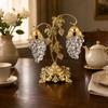 Household Decorative Grape Shaped Sugar Bowl Spice Container with Stand for Living Room Kitchen Tabletop Use
