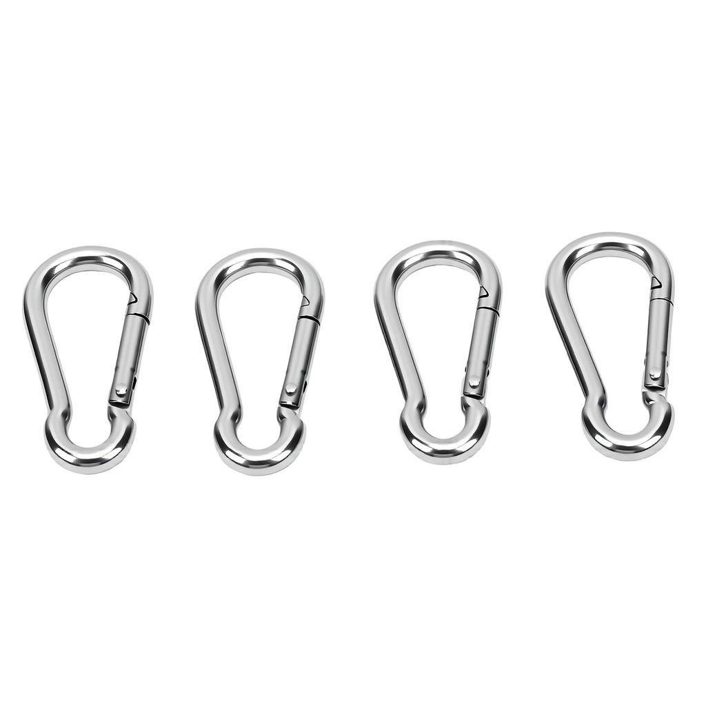 Kleiner Kletterhaken Erosionsbeständig Vielseitig Edelstahl Federkarabiner Clips Zum Angeln Camping 4 Stück