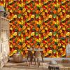 Gold and ochre stained glass wallpaper for living room and bedroom 50x1000
