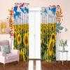 2PCS- Sunflower - Printed curtain - Polyester material - suitable for bedrooms, living rooms, study rooms, private Spaces