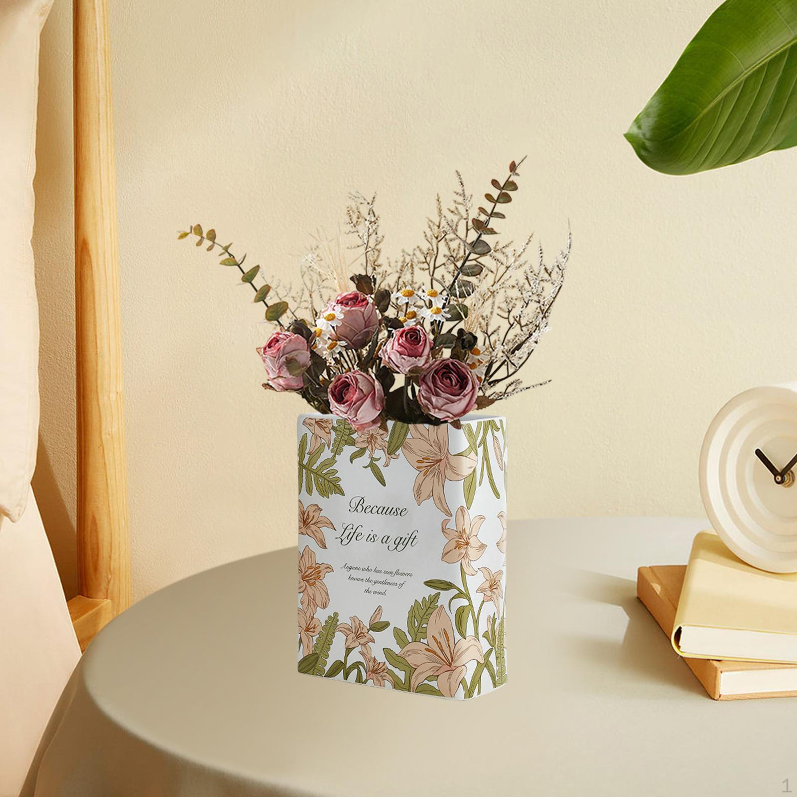 

Декоративная ваза в форме книги, керамическая, цветочный горшок, цветочный горшок для влюбленных Style C