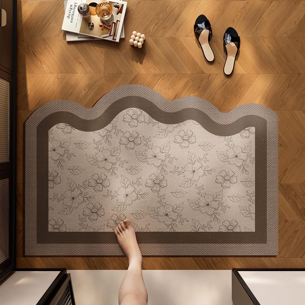 Bathroom Floor Mat Household Toilet Door Non-Slip Foot Pad Diatom Mud Absorbent Mat Toilet Toilet Carpet Bathroom