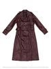 Trench Coat Handmade Lambskin Burgundy Genuine Leather Casual Soft Fit New Women