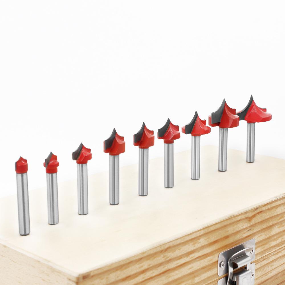 Router Bits Groove Point Cutting Round Edge 6mm Shank 8mm Blade for Woodworking Milling Cutter Tool
