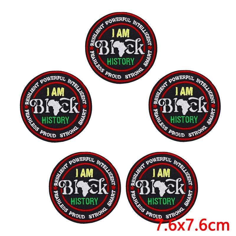 10PCS Fashion Black Girl Embroidered Patch Iron On Patches For Clothing Black Girl Magic Patches For Clothes Jackets Sewing DIY