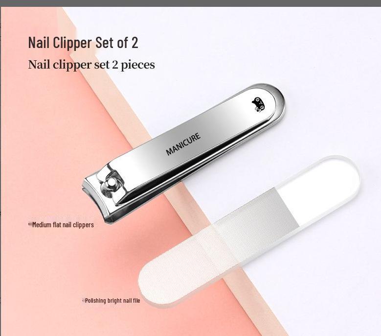 

Stainless Steel 5-Piece Manicure Set with Nail Clippers & Ear Pick, Gift-Ready with Custom Logo Option