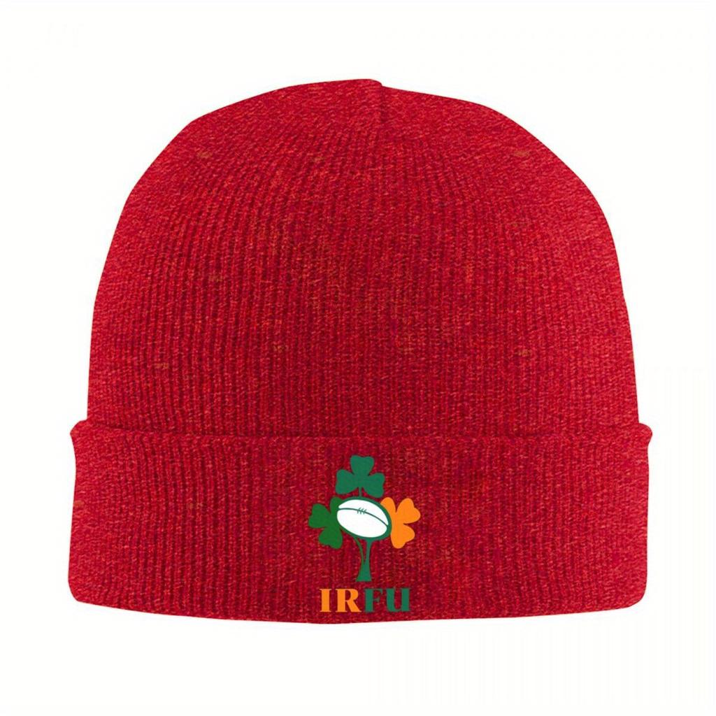 Irland RugbyLAG Varm Stickad Mössa Hip Hop Mössa Höst Vinter Utomhus Mössor för Män Kvinnor Vuxna