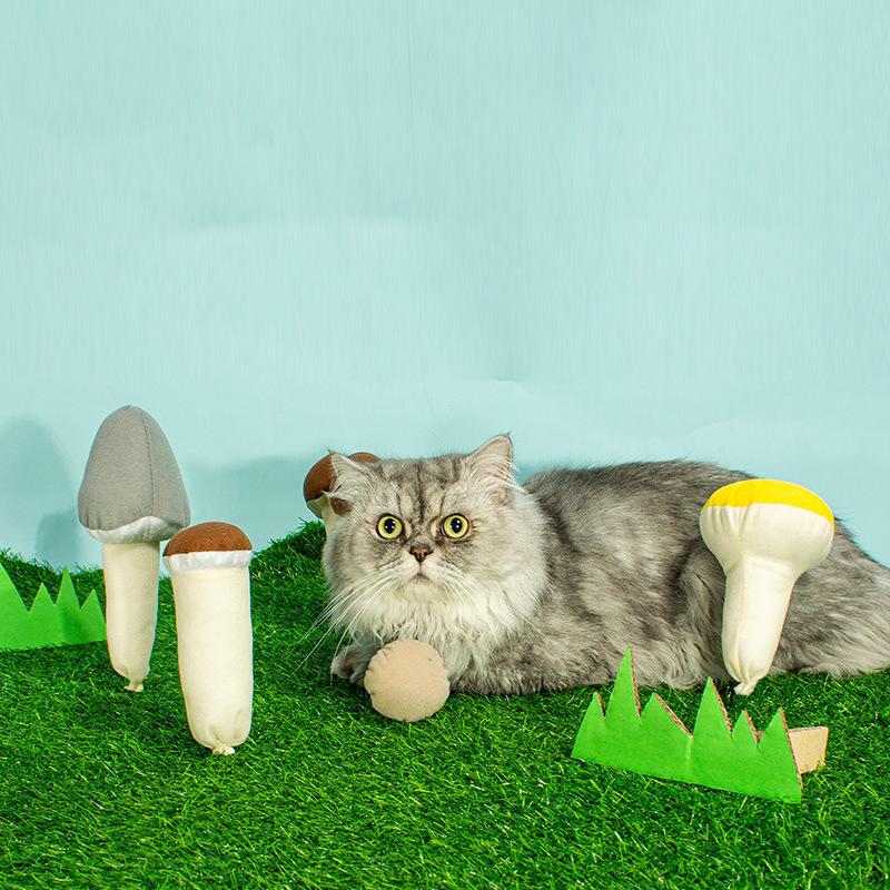 Catnip Plush Finger Toys with Rattle Paper - Pet Educational Chew Toys