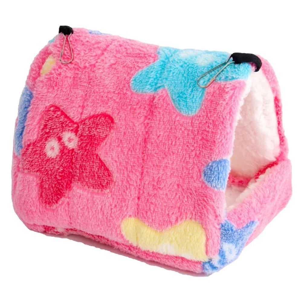 Herz Plüsch Haustier Hamster Nest für Vögel Haus Warm Bequem Winter Papagei Hängematte Höhle Käfig Hütte Zelt Haustier Vogelkäfig Zubehör