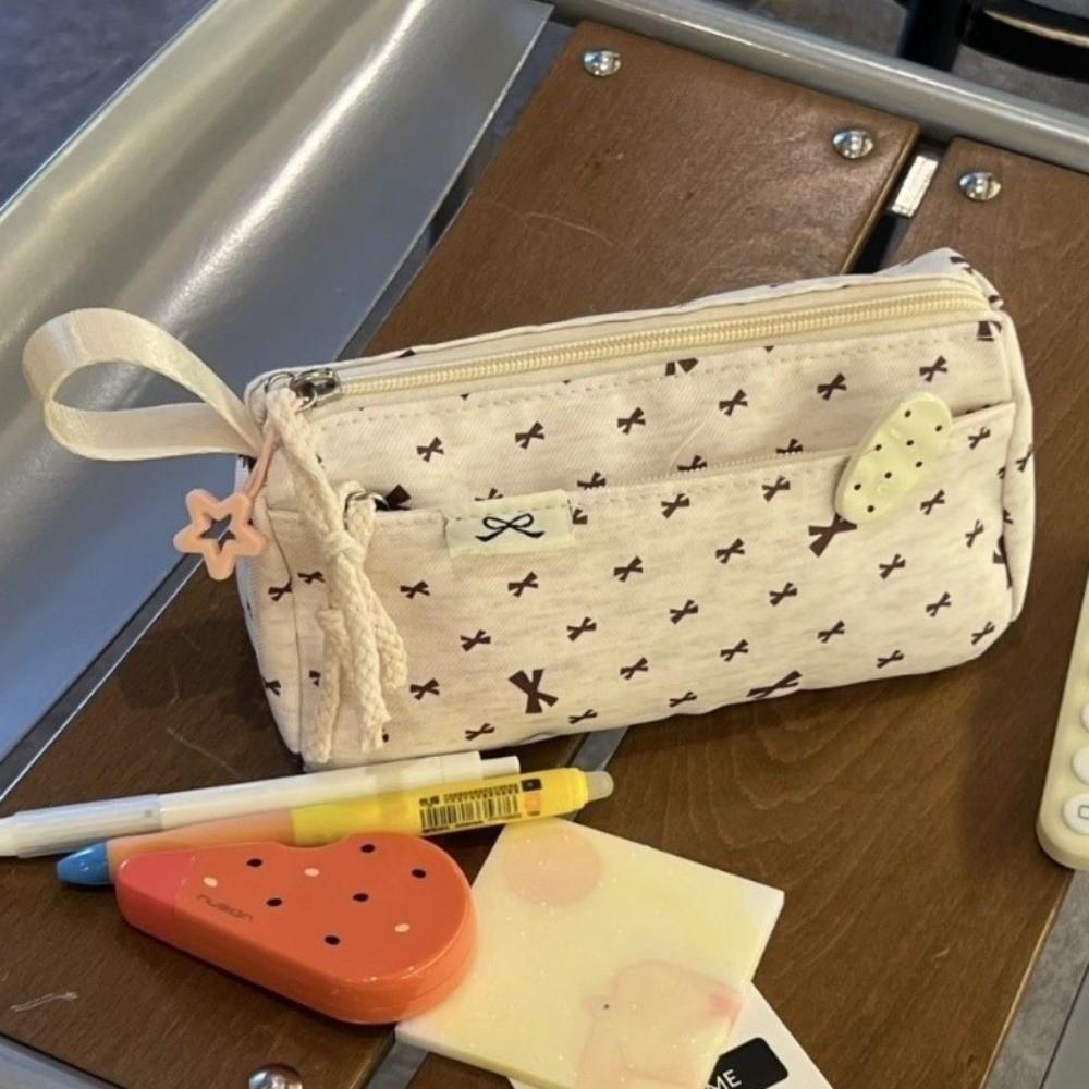 Handheld Pencil Pouch Flower Pen Bag Durable Stationery Storage Bag  Gift