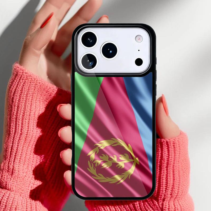 Eritrea Flag Phone Case for iPhone 17 16 15 14 13 Pro Max Back Cover for 12 11 Pro Coque
